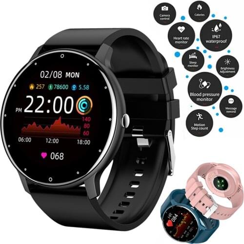 Smart Watch Full Screen Touch Digital Wristwatch All-Day Heart Rate Monitoring Information Reminder Multifunctional Sport Clock