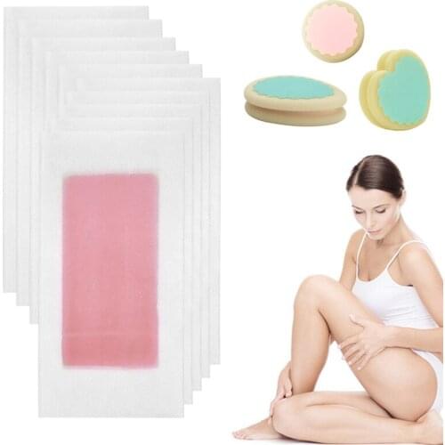 Hair Removal Wax Paper Hair Removal Sponge Set Painless Hair Removal Depilation Effective Tool Epilator Pad Arm Leg Face Removal