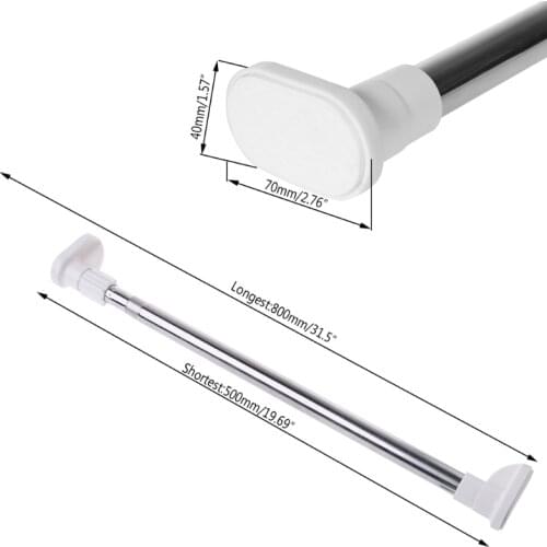 Extendable Telescopic Rods Shower Curtain Poles Clothes Wardrobe Organizer Rack