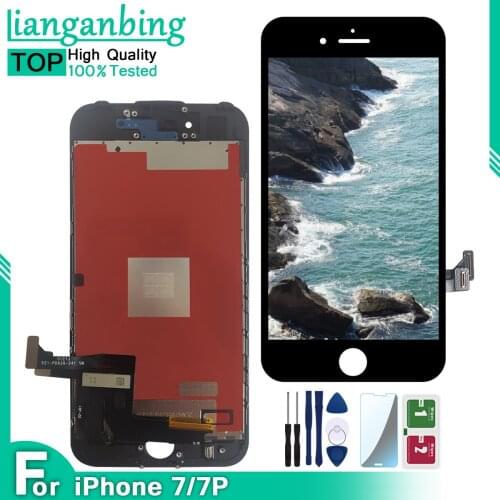 High Quality Display Screen For For iPhone 7 / 7 Plus LCD Display Touch Screen Replacement Assembly Black / White