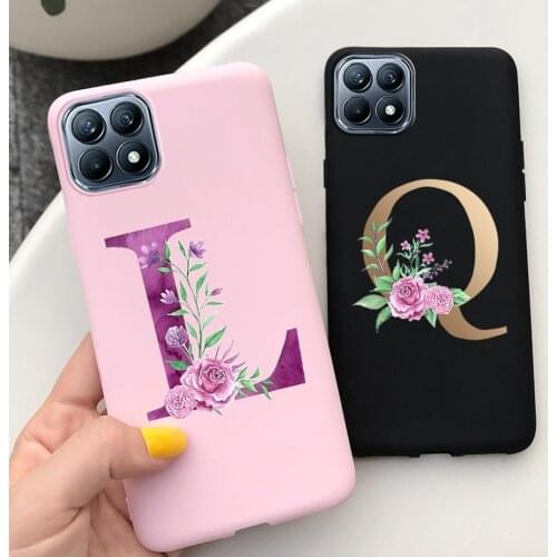 For Oppo Reno 4 SE Case Reno4 F Cute Silicone Flower Letters Cover For Oppo Reno4 Lite Reno 4 Lite SE F Phone Cases Soft Fundas