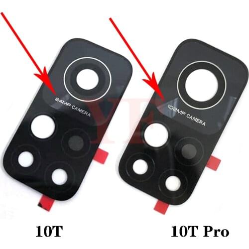 2PCS For Xiaomi MI 10T Pro Lite Rear Back Camera Glass lens Cover with Adhesive Sticker