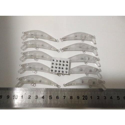 10pcs Unpainted Minnow Fishing Lure Body 2 1/3 Inch 1/8 OZ Blank lure JS8211