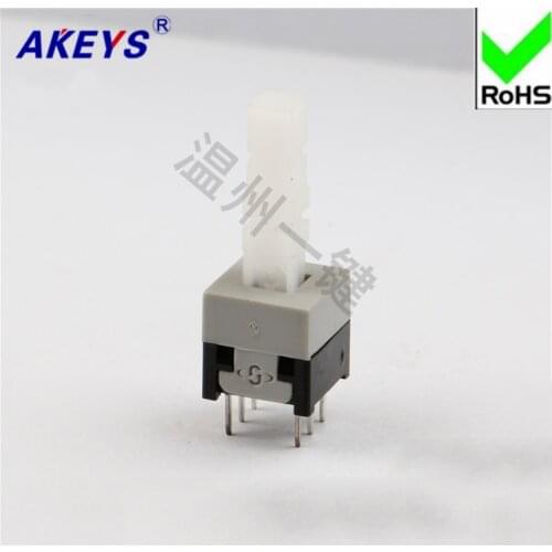 15PCS KFT-8.5x8.5 long head push switch 250v momentary action lock 6 Pin self-locking reed switch 8.5x8.5mm