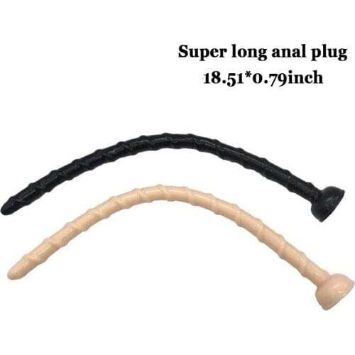 18.51inch Spiral Super Long Sucker Anal Dildo G Spot Stimulation Massager Anal Plug Gay Sex Toys Anal Dilator Sex Tools Buttplug