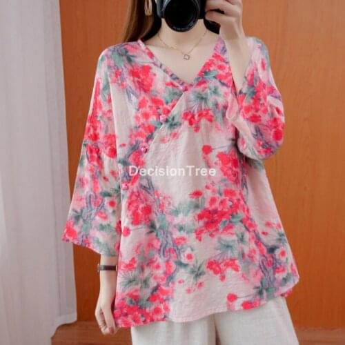 2021 traditional chinese clothing for women hanfu top womens tops and blouses oriental china clothing fairy lady cheongsam tops