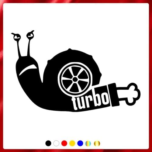 40481# Die-Cut Vinyl Decal Turbo Snail Car Sticker Waterproof Auto Decors on Car Body Bumper Rear Window