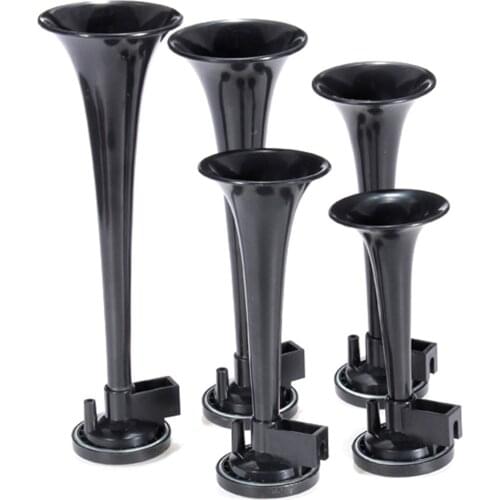 5 Pcs 12V Car Air Horn 125db Black Trumpet Musical Dixie Car Duke of Hazzard Compressor