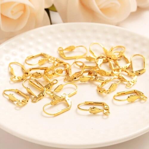 Earring Accessories Screw Ear Clip Non-Pierced Ear Converter with Loop Cabochon Base Blank Bezel Fit Earrings DIY Jewelry