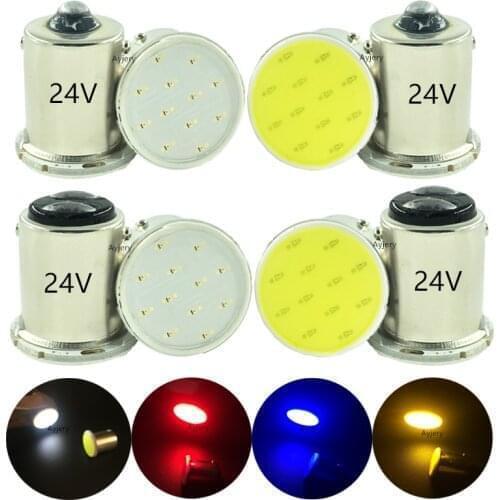 AYJERY Truck 24V LED 500pcs COB 12 SMD 1156 BA15S P21W 1157 BAY15D P21/5W White Red Turn Tail Brake Lights Signal Parking Lights