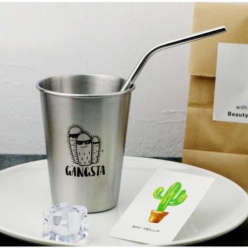Blesiya Juice Water Pint Cups Beverage Mugs Outdoor Travel Mug Cups 350ml/500ml Stainless Steel Pint Cup Portable Travel Cup