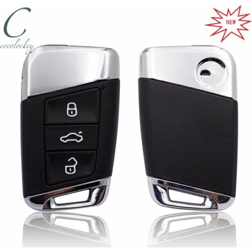Cocolockey smart remote key shell case For vw magotan b8 for seat for skoda keyless car key fob cover car styling