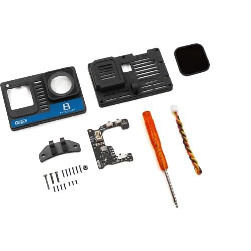 GEPRC Naked Case with BEC Board for GoPro Hero 8 Full Camera Crown HD Crocodile Baby 4 CineLog25 ROCKET FPV Cinewhoop Drones