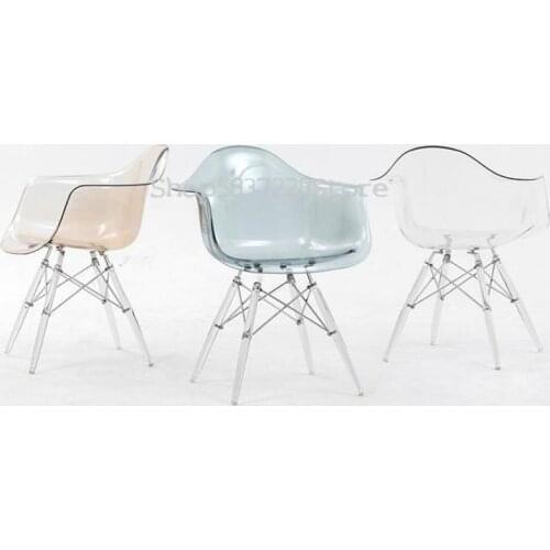 Net Red Dining Chair Household Net Red Transparent Back Chair Desk Chair Simple Modern Makeup Stool