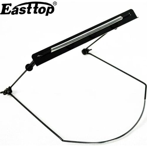 EASTTOP High Quality 24 Holes Harmonica Neck Holder Mouth Organ Stand Harmonica Harp Rack -Metal black New