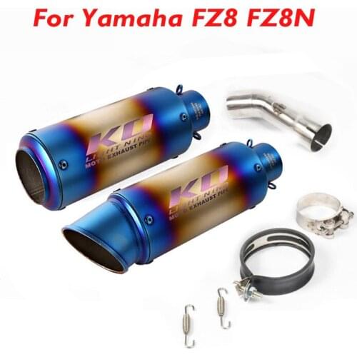 FZ8 FZ8N Motorcycle Exhaust System Escape Muffler Pipe Silencer Connector Pipe for Yamaha FZ8 FZ8N Slip on