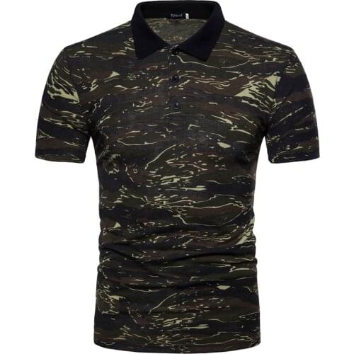 Mens Polo Shirts Outdoor Men Cotton Short Sleeve Shirt Clothes Big Size Mountain Hiking T Shirts Army Camouflage Shirts