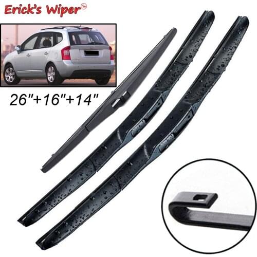 Ericks Wiper Front & Rear Wiper Blades Set For Kia Carens UN 2006 - 2011 Windshield Windscreen Window 26"+16"+14"
