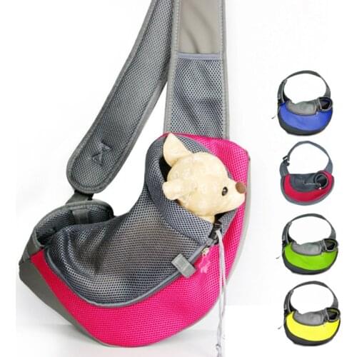 Portable One Shoulder Cat and Dog Travel Pet Bag Breathable Mesh Pet Straddle Backpack Supplies Cat Carrier Dog Stuff