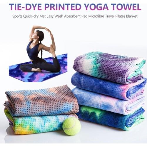 Fitness Towel 63 * 183cm Printed Yoga Mat Microfiber Non-slip Tie-dye Sports Beach Swimming Quick-drying Yoga Shop Towel