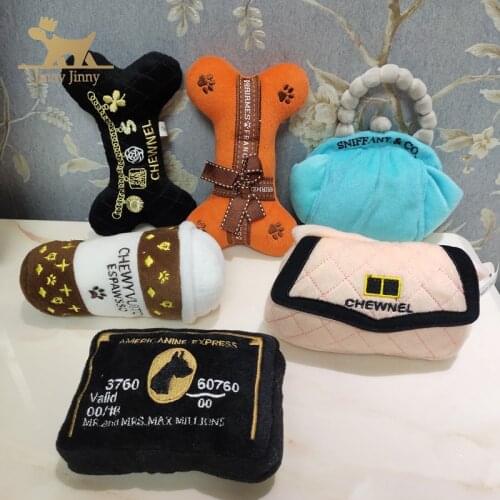 Luxury Dog Toys,Chewy Vuitton,Dog Fashion Hound Collection | Unique Squeaky Plush Dog Toys – Passion for Fashion