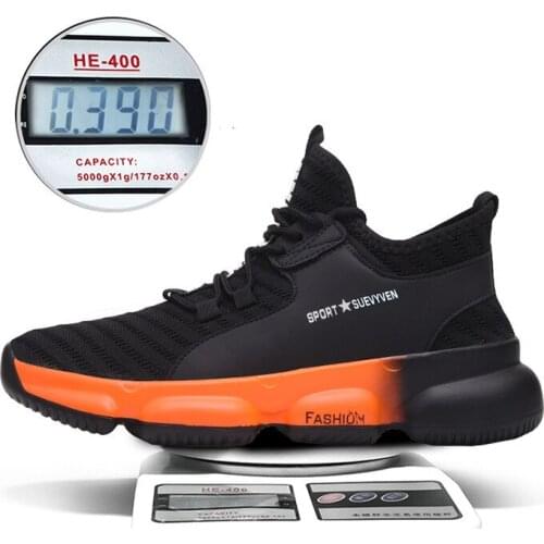 Ultralight Steel Toe Work Shoes for Men Breathable Outdoor Puncture Proof Safety shoes Comfortable Work Safety boots Men Sneaker