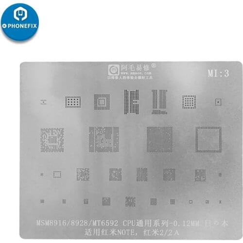 Multi-purpose Xiaomi Mobile phone All Series universal BGA Stencil Templates for motherboard BGA IC reballing soldering repair