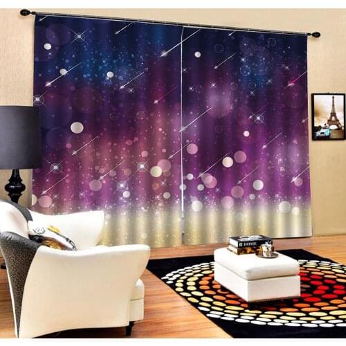 Drapes Cortinas Customized size Luxury Blackout 3D Window Curtains For Living Room purple star curtains