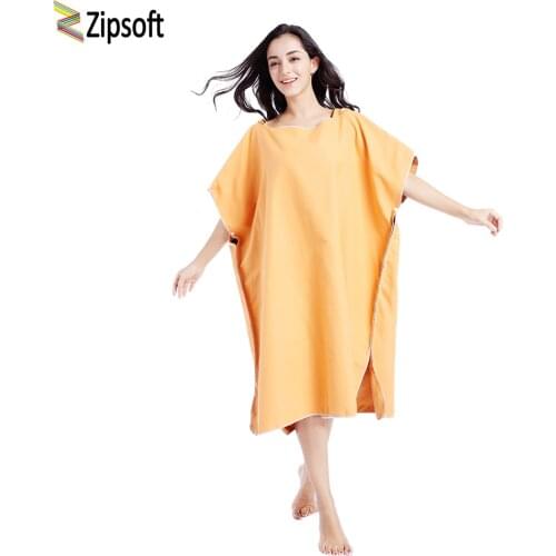 Zipsoft Microfiber Poncho Beach Towel Changing Poncho Bathrobe Absorbent Mulitcolor Hooded Towel For Changing Cloth On Beach
