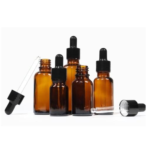 1Pcs 5/10/15/20/30/50/100ml Portable Travel Essential Oil Bottle Light-proof Glass Dropper Bottle Cosmetic Container For Perfume