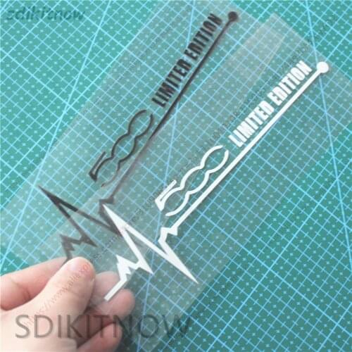 1pc Heart Car Sports Decal Sticker Styling Windows Door Decoration For fiat 500 500x 500i 500c abarth accessories