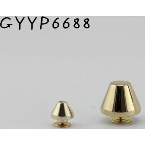 10pcs 18mm 10mm 4 colors copper polished nickle turriform head rivet metal bag snap rock stud,purse bottom screw rivets