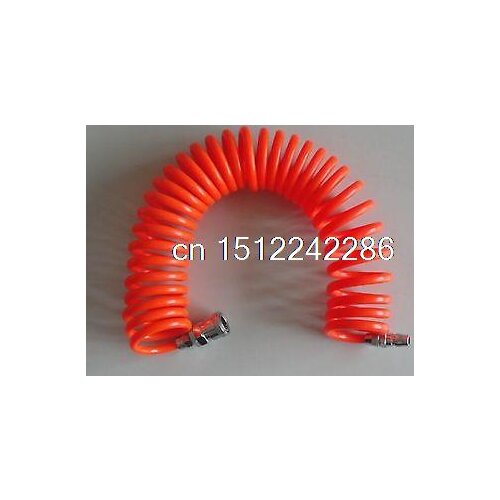 12mm(OD) x 8mm(ID) PU Recoil Air Tubing Pipe Hose 15m With Quick Connector