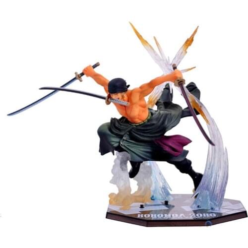 17cm Anime One Piece Nororoa Zoro PVC Action Figure Cool Decisive Battle Version One Piece PVC Figure Toys Collection Model Toy