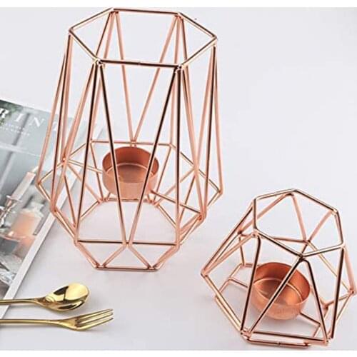 2Pcs Nordic Style Candlestick Table Centerpiece Tealight Candle Holders Wedding Home Decoration