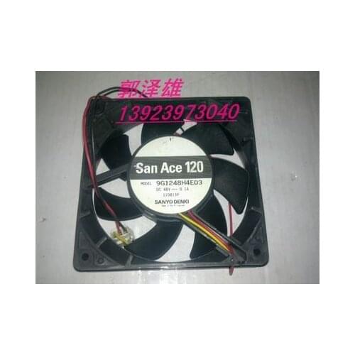 Sanyo Denki 9G1248H4E03 DC 48V 0.1A 120x120x25mm 3-wire Server Cooling Fan