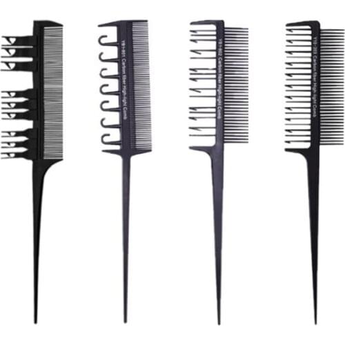4PCS/Set Professional Hairdresser Comb Set Hair Coloring Dying Highlight Salon Barber Tool