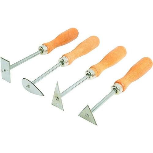 4pcs stainless steel push blade clay plastic trimming knife soft clay clay clay molding tool knife