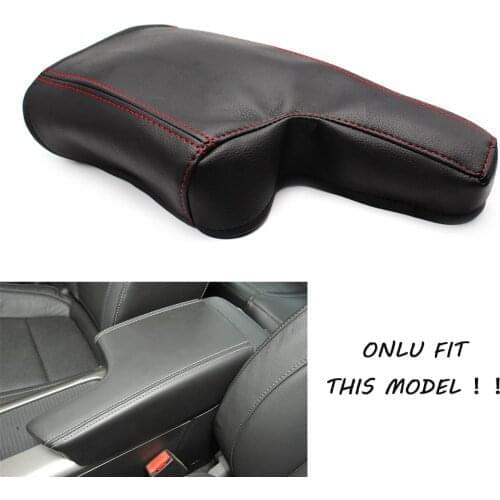 Car Microfiber Leather With Red Stitching Protection Pad Center Console Armrest Box Cover for Chevrolet Malibu 2013 2014