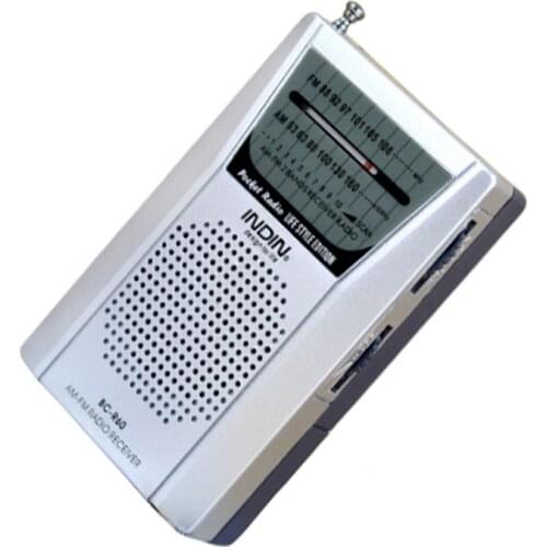 BC-R60 Pocket Radio Telescopic Antenna Mini AM/FM 2-Band Radio World Receiver With Speaker 3.5mm Earphone Port Portable Radio