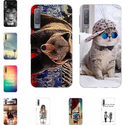 For Samsung A7 2018 Case Cover Bumper On For Samsung Galaxy A7 2018 TPU Soft Silicone Back Cover Case for Samsung A7 2018 Coque