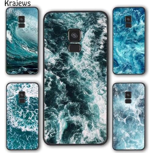 Krajews Blue Sea Ocean Waves Phone Case Cover For Samsung Galaxy S5 S6 S7 edge S8 S9 S10 E lite S20 plus ultra Note funda
