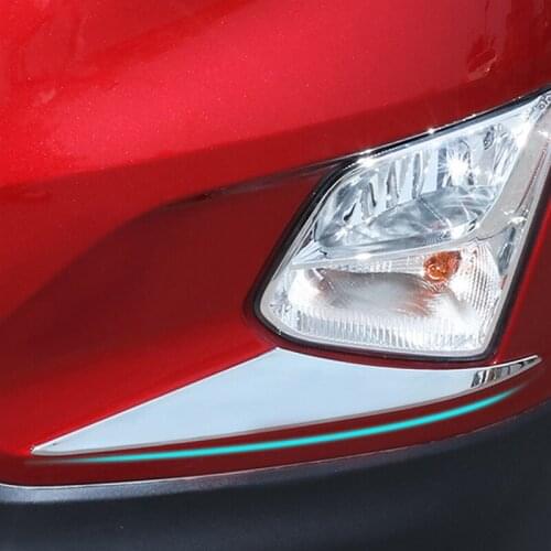 SBTMY 2PCS/SET Car headlights eyebrow ABS decorative strips for Chevrolet Equinox 2017 2018