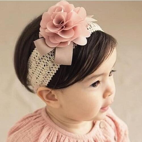 Baby Headband Big Chiffon Flower Headbands Bow Hair Band Newborn Girl Toddler Turban Head Wrap Children Hair Accessories