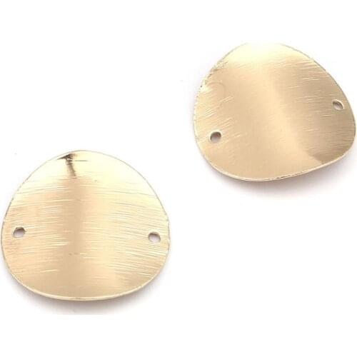 DoreenBeads Fashion Copper Connectors Round Rose Gold/Metal/Gold Color Curve Sparkledust DIY Fashion Jewelry 20mm Dia., 5 PCs