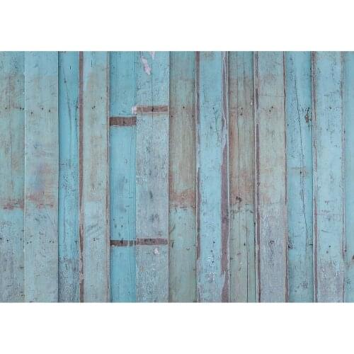 Grunge Blue Wooden Plank Baby Shower Goods Vinyl Cloth Photo Backgrounds Party Photography Backdrops Photocall for Photo Studio