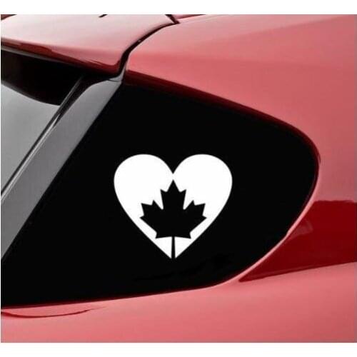 Canada Canadian Maple Heart vinyl decal bumper sticker 14x12cm