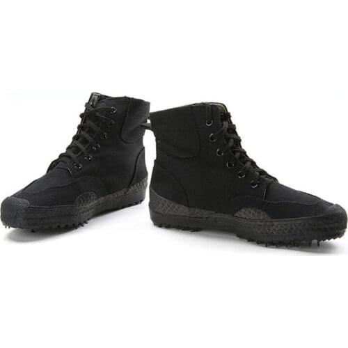 Mens Sneakers Black Camouflage High Top Sneakers Military Training Canvas Shoes Men Slip Resistant Shoe Labor Insurance Shoes