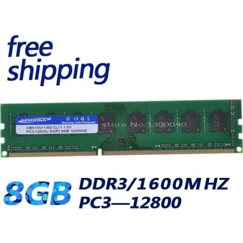 KEMBONA Hottest ram memory longdimm desktop ddr3 8gb 1600mhz 4Bits 16 chips work for A-M-D motherboard free shipping