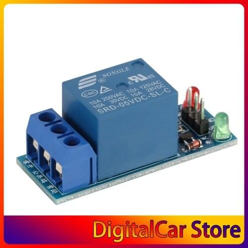 Mini 1 Channel DC 5V Low Level Trigger Interface Board Relay Module with Led Lamp Protective Kit for Electronic